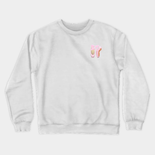 Small Ballerina Toe Shoes (White Background) Crewneck Sweatshirt by Art By LM Designs 